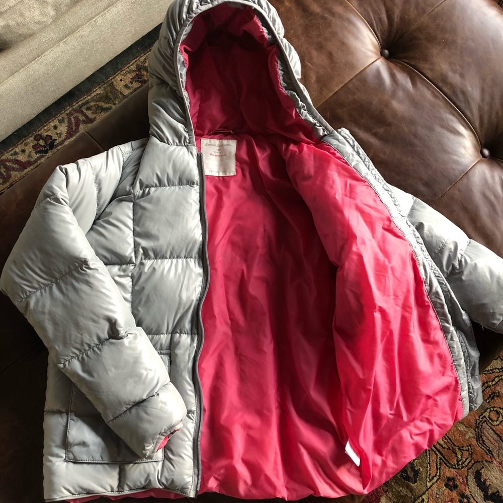 Hanna Anderson grey puffer coat